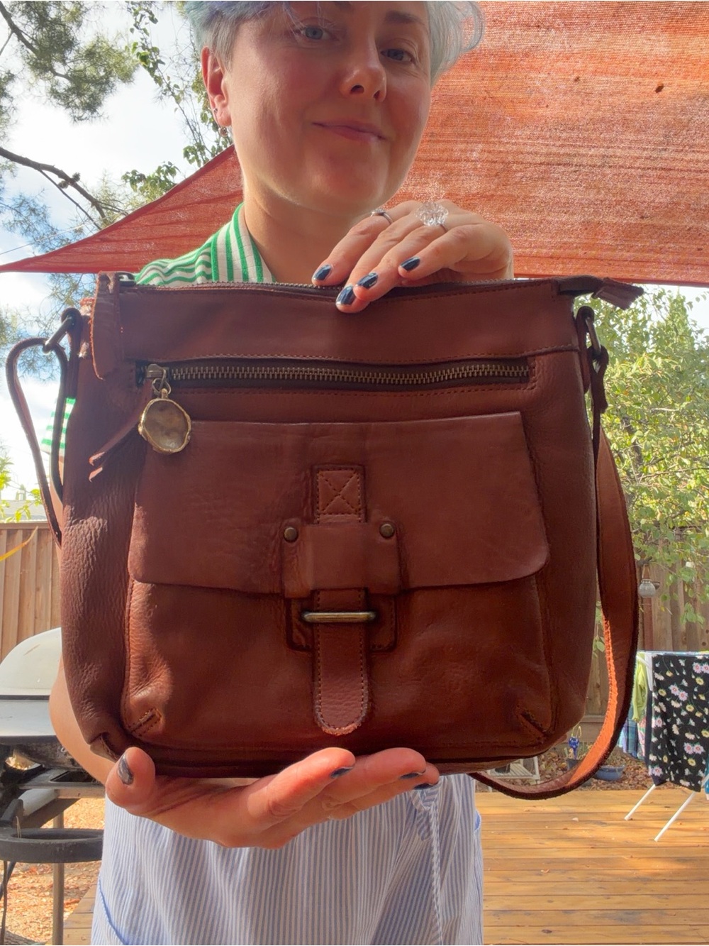 Perfect Fall Bag! Harbour 2nd Brown Leather Crossbody Bag